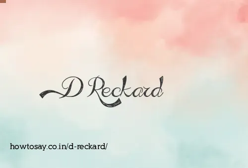D Reckard