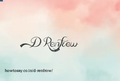 D Renfrow