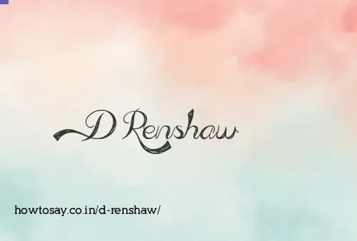 D Renshaw