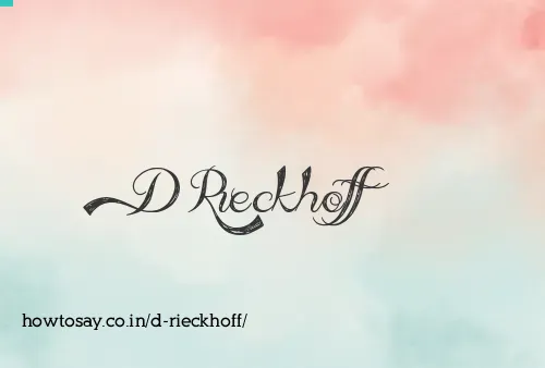 D Rieckhoff
