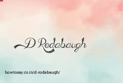D Rodabaugh