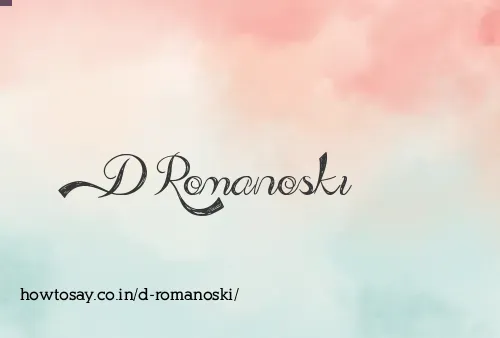 D Romanoski