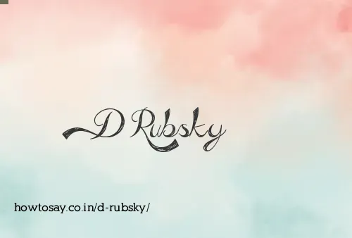 D Rubsky