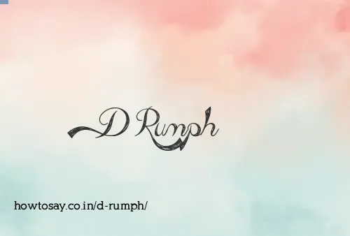 D Rumph