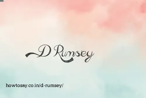 D Rumsey