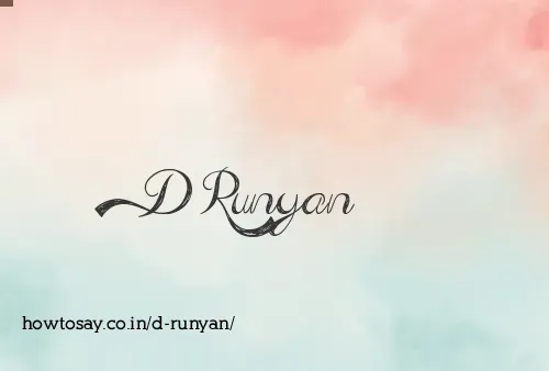 D Runyan
