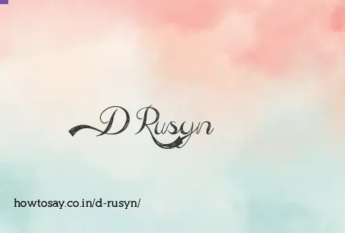 D Rusyn