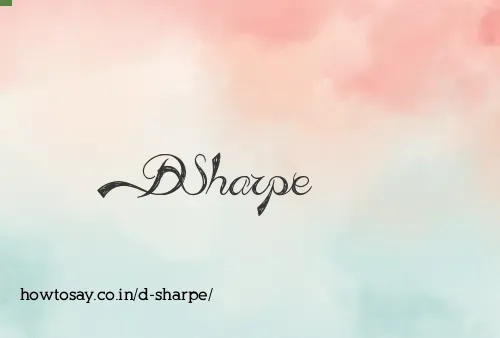 D Sharpe
