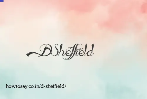 D Sheffield