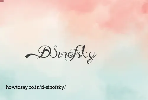 D Sinofsky