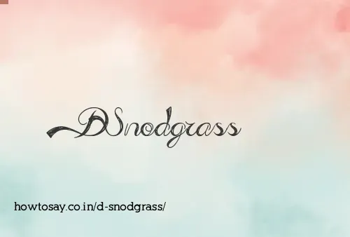 D Snodgrass
