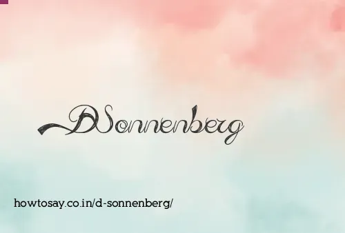 D Sonnenberg
