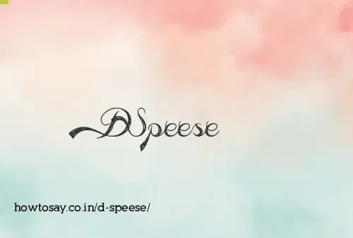D Speese
