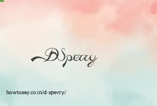 D Sperry