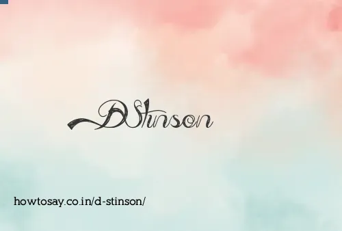 D Stinson