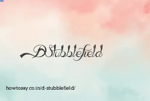 D Stubblefield
