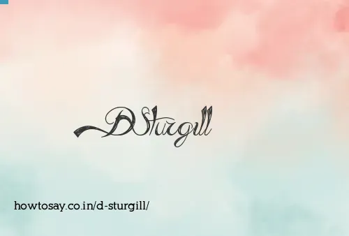 D Sturgill