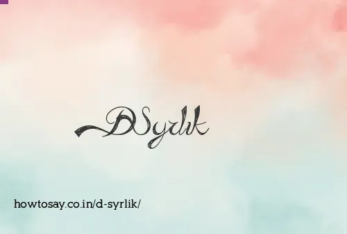 D Syrlik