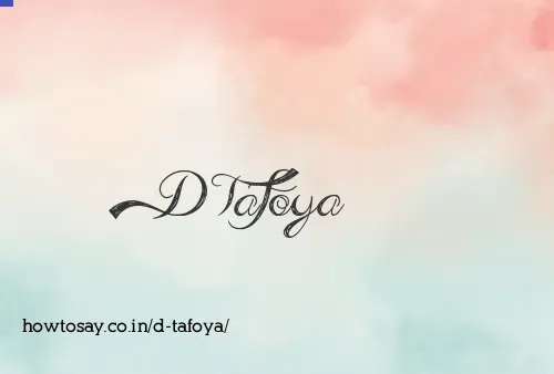 D Tafoya