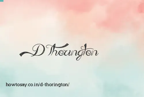 D Thorington