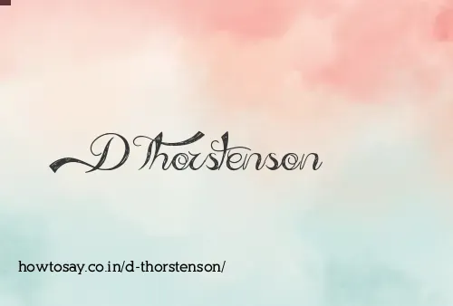 D Thorstenson