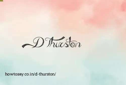 D Thurston