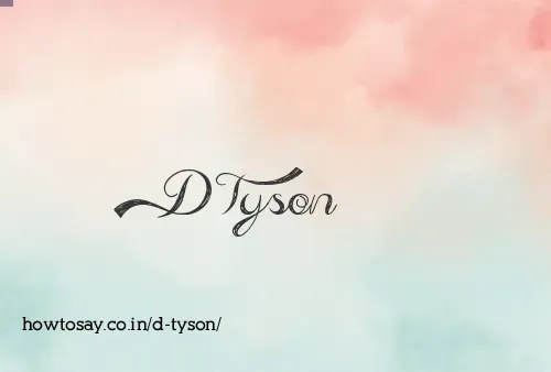 D Tyson