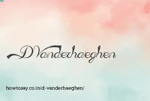 D Vanderhaeghen