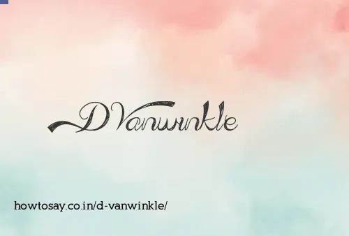 D Vanwinkle