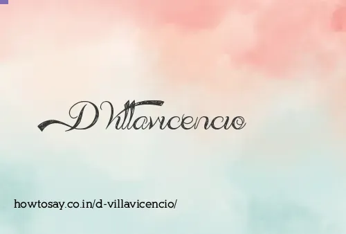 D Villavicencio