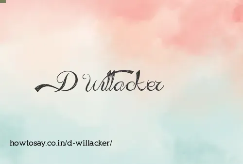 D Willacker