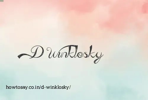 D Winklosky
