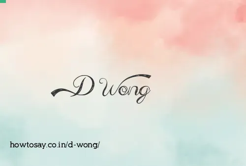 D Wong