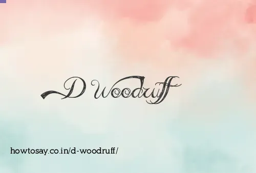 D Woodruff