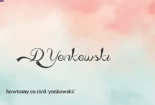 D Yonkowski