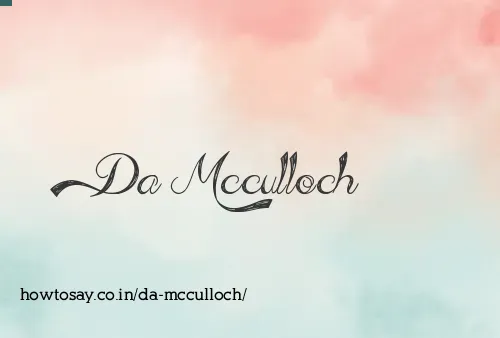 Da Mcculloch