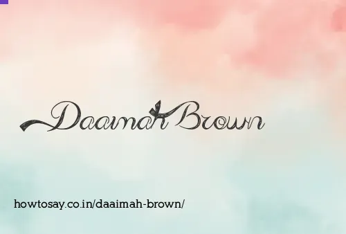 Daaimah Brown