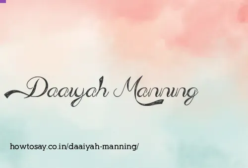 Daaiyah Manning