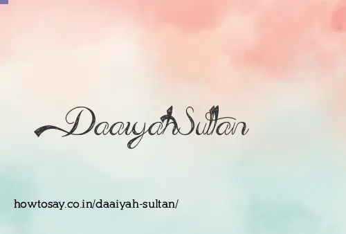 Daaiyah Sultan