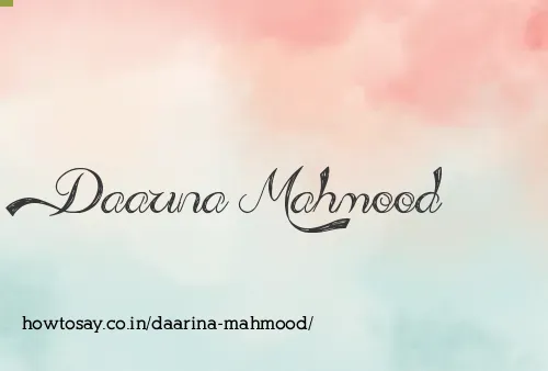 Daarina Mahmood