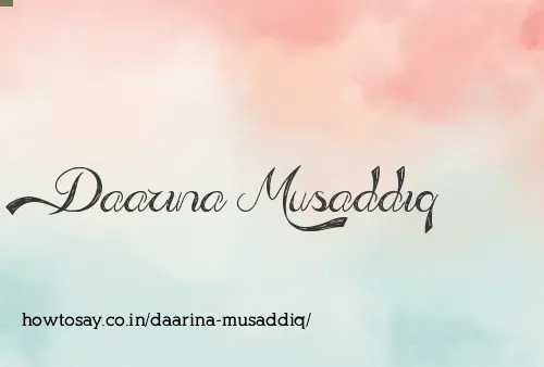 Daarina Musaddiq