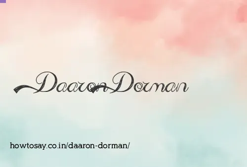 Daaron Dorman