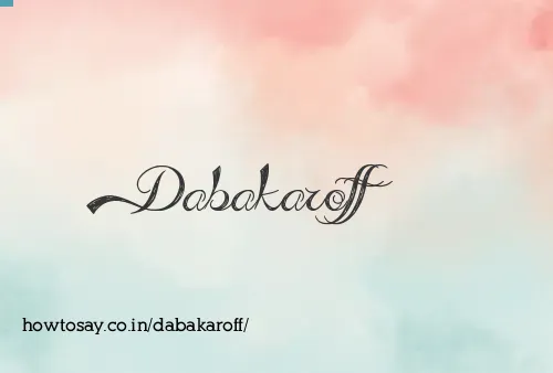 Dabakaroff
