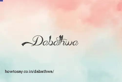 Dabathwa