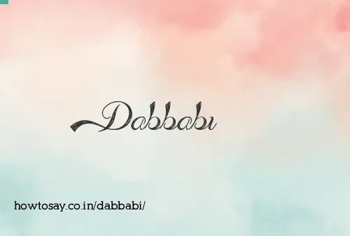 Dabbabi