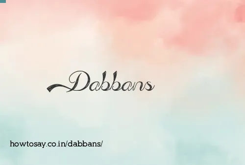Dabbans