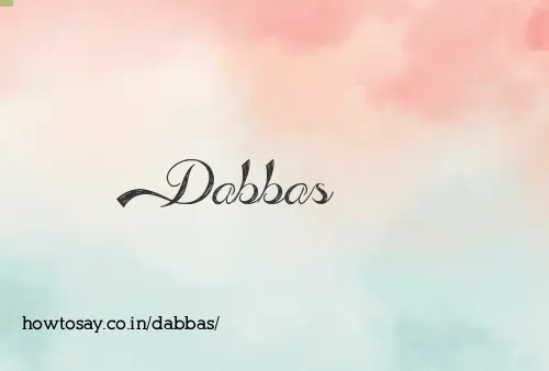 Dabbas