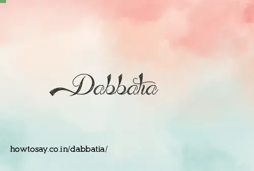 Dabbatia