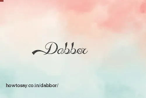 Dabbor