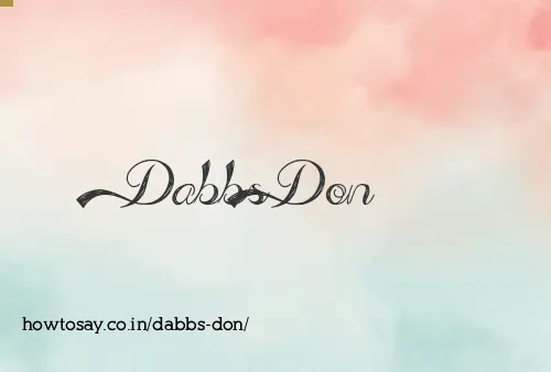 Dabbs Don